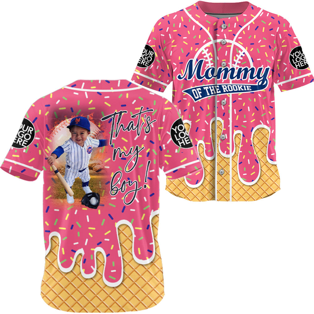 Personalized Ice Cream Drip Family Baseball Jersey, Mommy Of The Rookie, Baseball Jersey A2110 Tu20