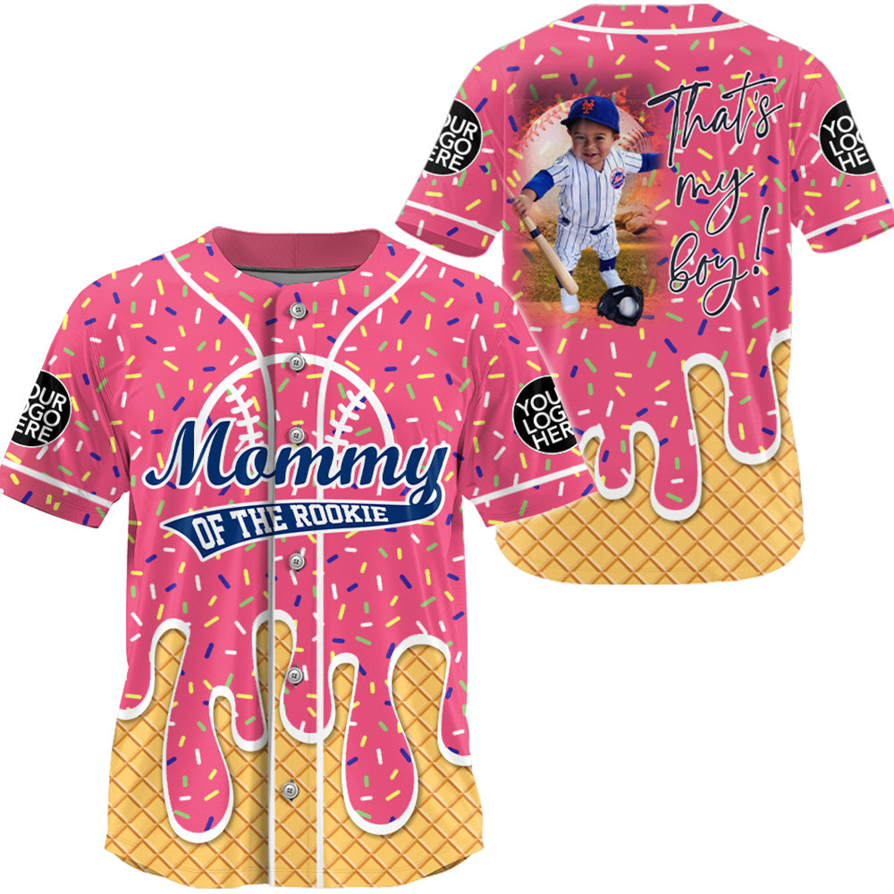 Personalized Ice Cream Drip Family Baseball Jersey, Mommy Of The Rookie, Baseball Jersey A2110 Tu20