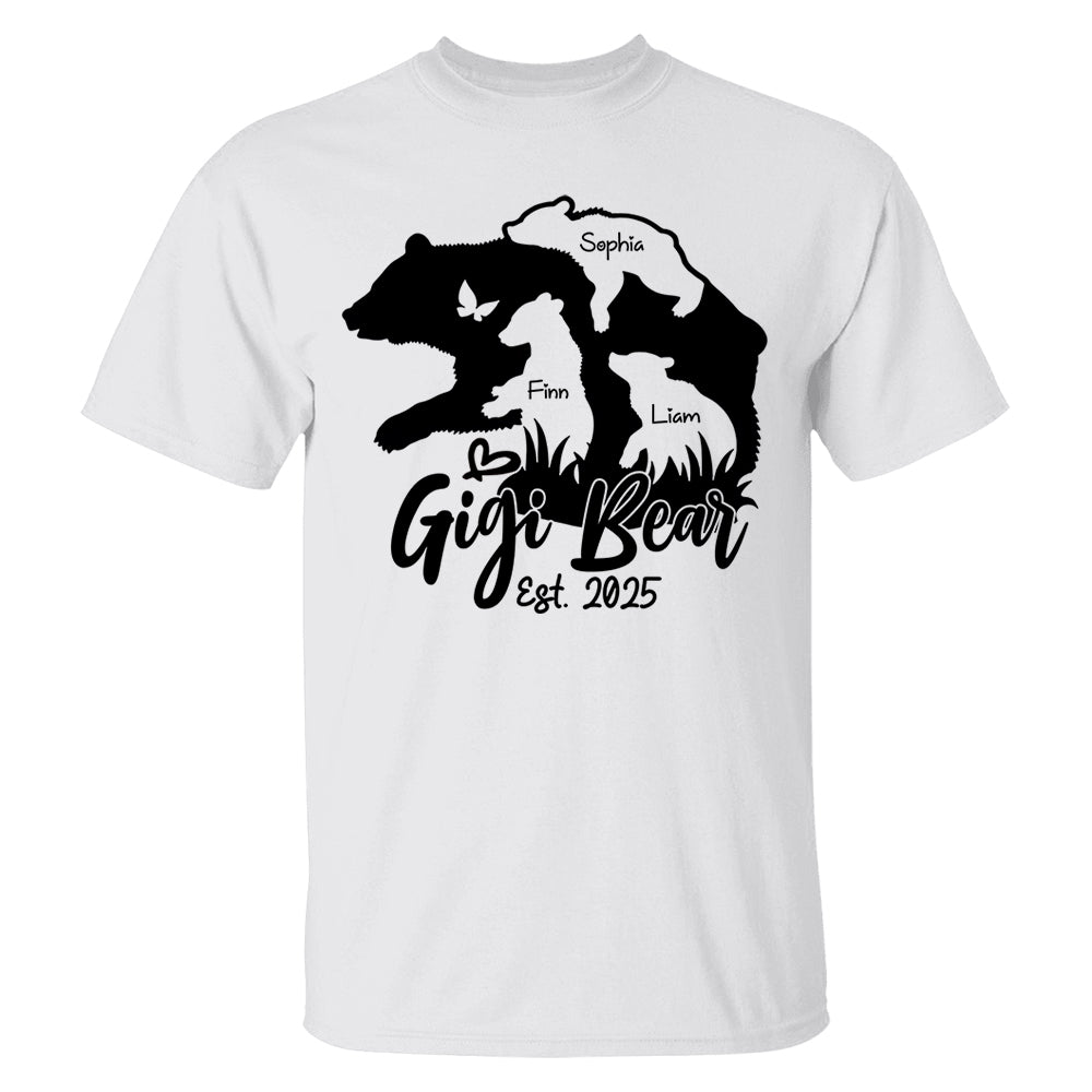 Grandma Bear - Custom Nickname Grandma Nana Gigi With Grandkids' Names NA04 Li29