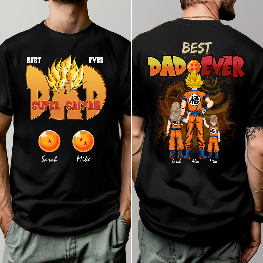 Dragon Dad - Personalized Shirt For Dad Grandpa Custom Clipart NA04 Hv01