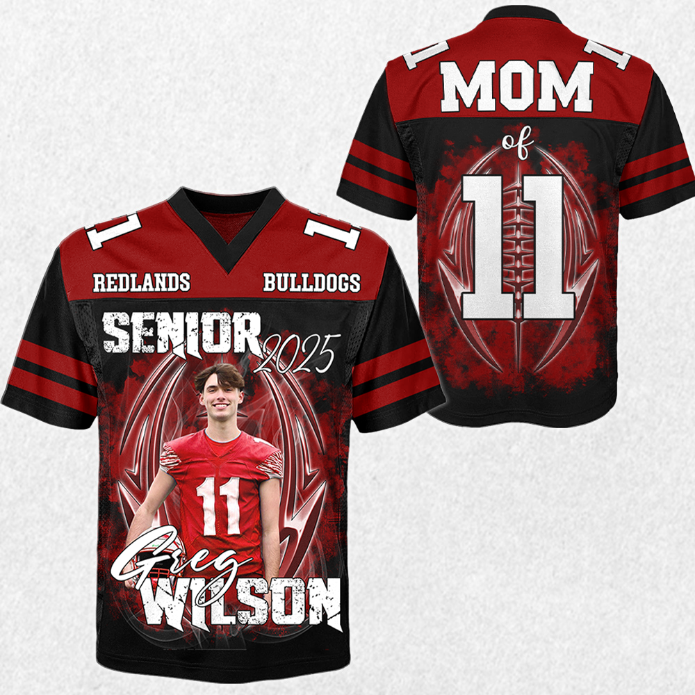 Custom Photo Football Jersey Shirt For Football Family Game Day Shirt