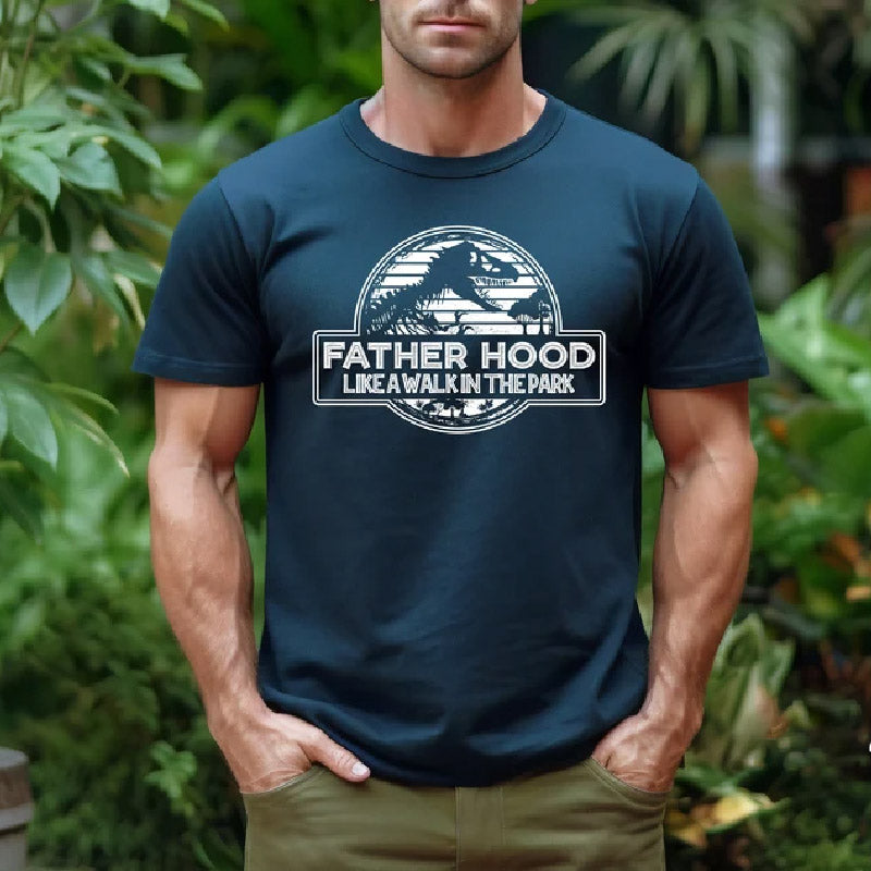 Fatherhood Like a Walk in the Park Shirt, Father's Day Gift T-Shirt, Dinosaur Dad Gift Shirt, Gift for New Dad Tshirt