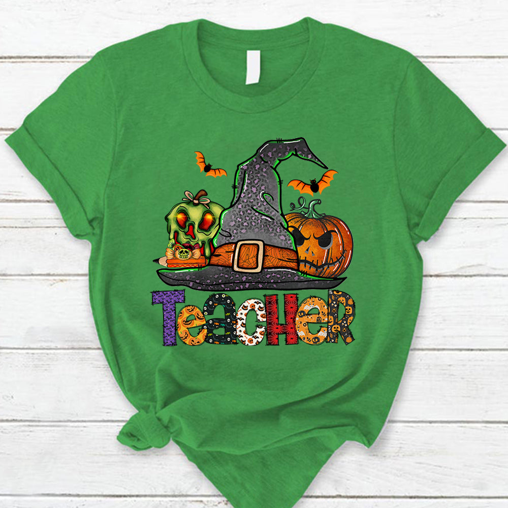 Personalized Shirt Teacher Witch Hat Halloween Shirt For Teacher H2511 H199