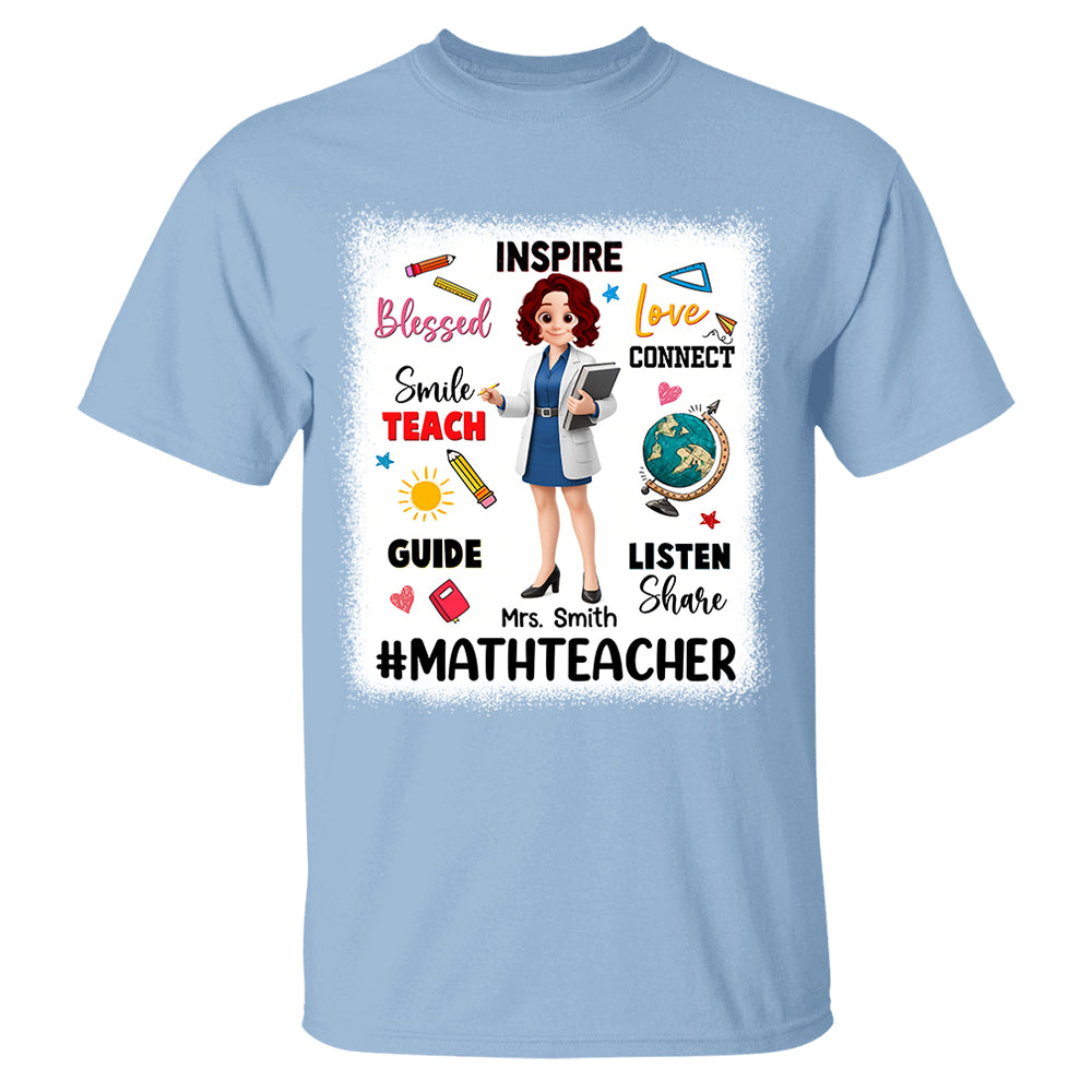 Teacher Inspire Love Connect, Personalized Shirt, Gift For Teacher T1807 Do99