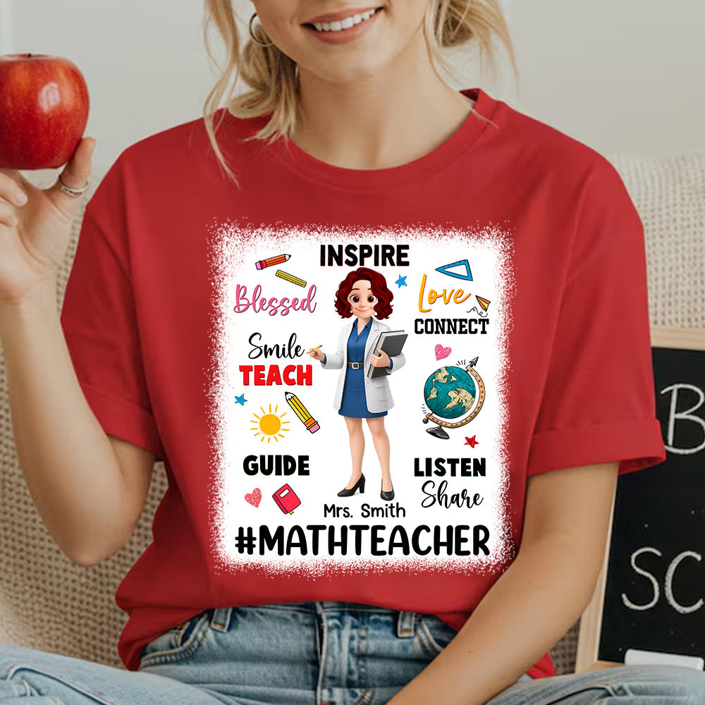 Teacher Inspire Love Connect, Personalized Shirt, Gift For Teacher T1807 Do99