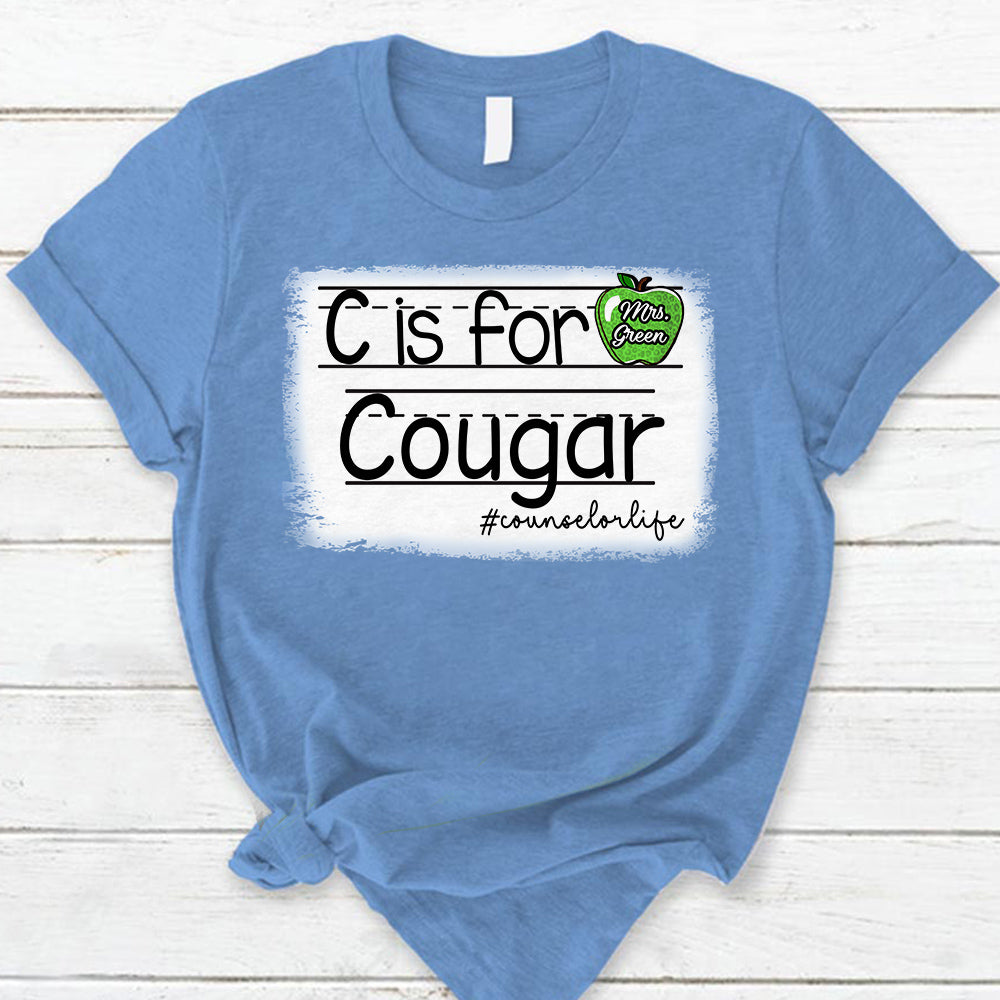Personalized School Mascot Custom Apple Name Teacher T-Shirt Ph99