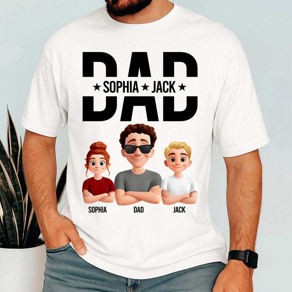 Personalized Shirt For Dad Husband Grandpa - Custom Animation Clipart NA04 Pt99