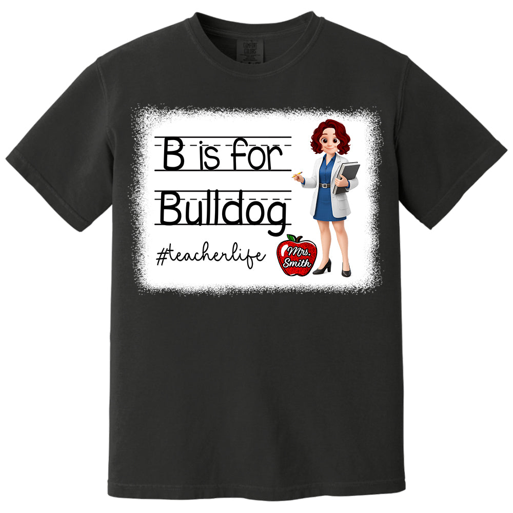 School Mascot Personalized Shirt Custom Apple Name For Teacher Do98