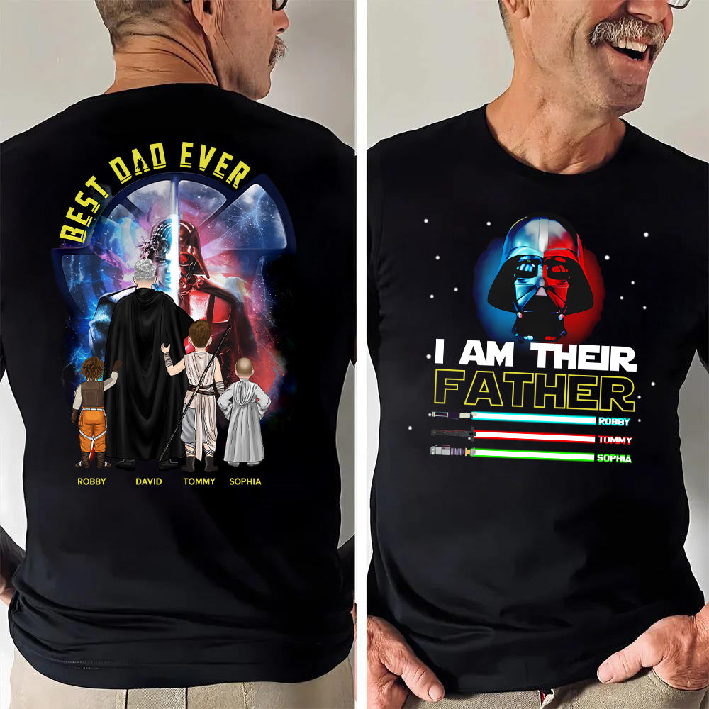 I Am Their Father - Personalized Shirt For Dad, Custom Kid Swords NA04 Pt99