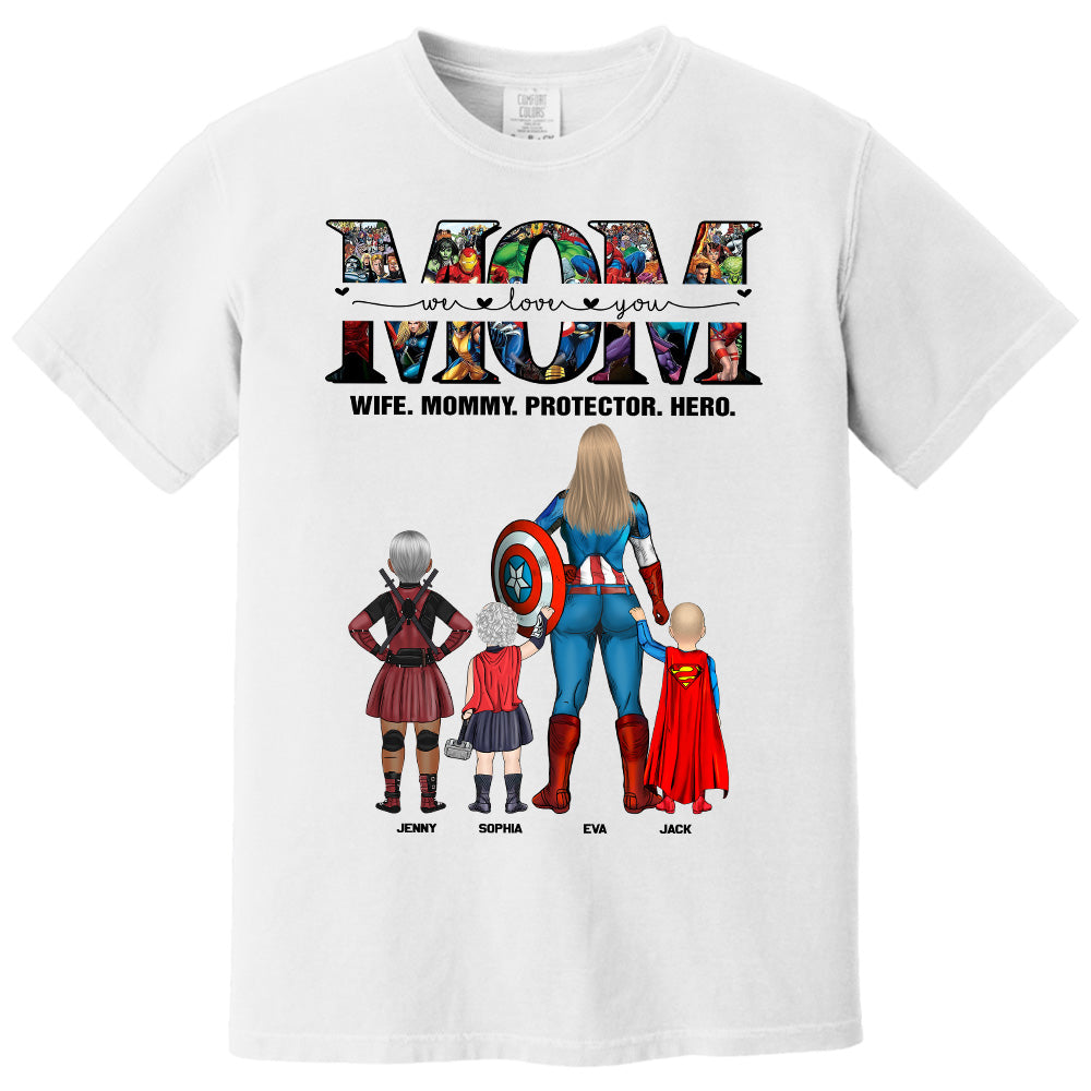 We Love You Mom, Personalized Shirt, Gift For Mother's Day T1807 pt99