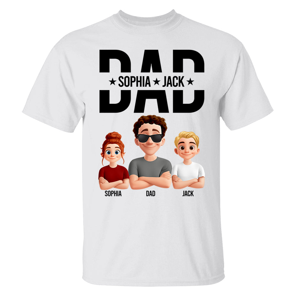 Personalized Shirt For Dad Husband Grandpa - Custom Animation Clipart NA04 Pt99