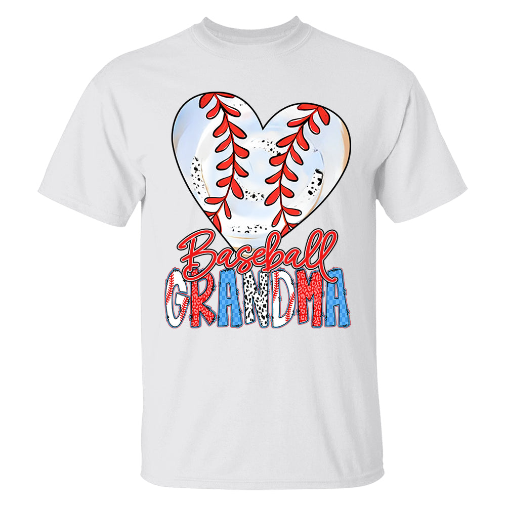 Heart Baseball Grandma - Personalized Shirt Hv01