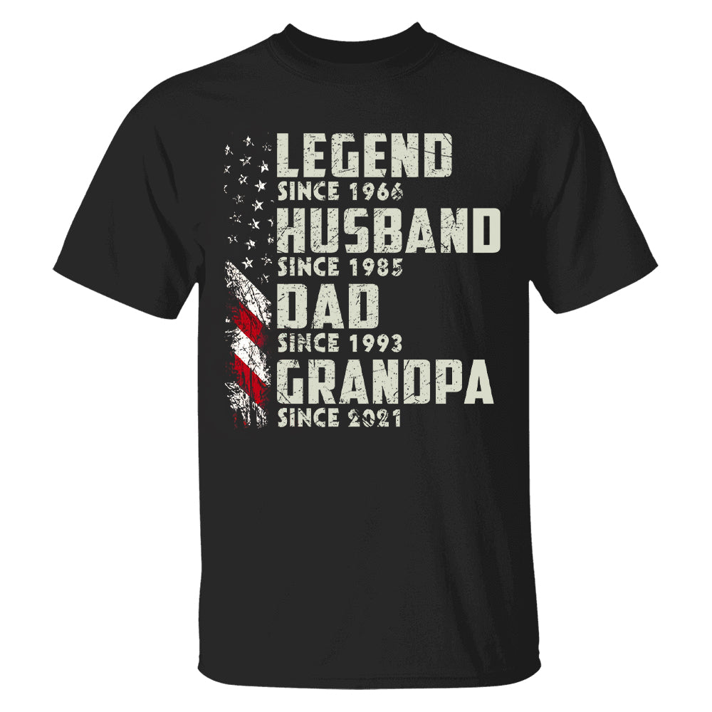 Personalized Legend Husband Dad Grandpa, Custom Father's Day Shirt With Nick Name And Year, Best Gift For Grandpa, Grandpa Tee Hv01