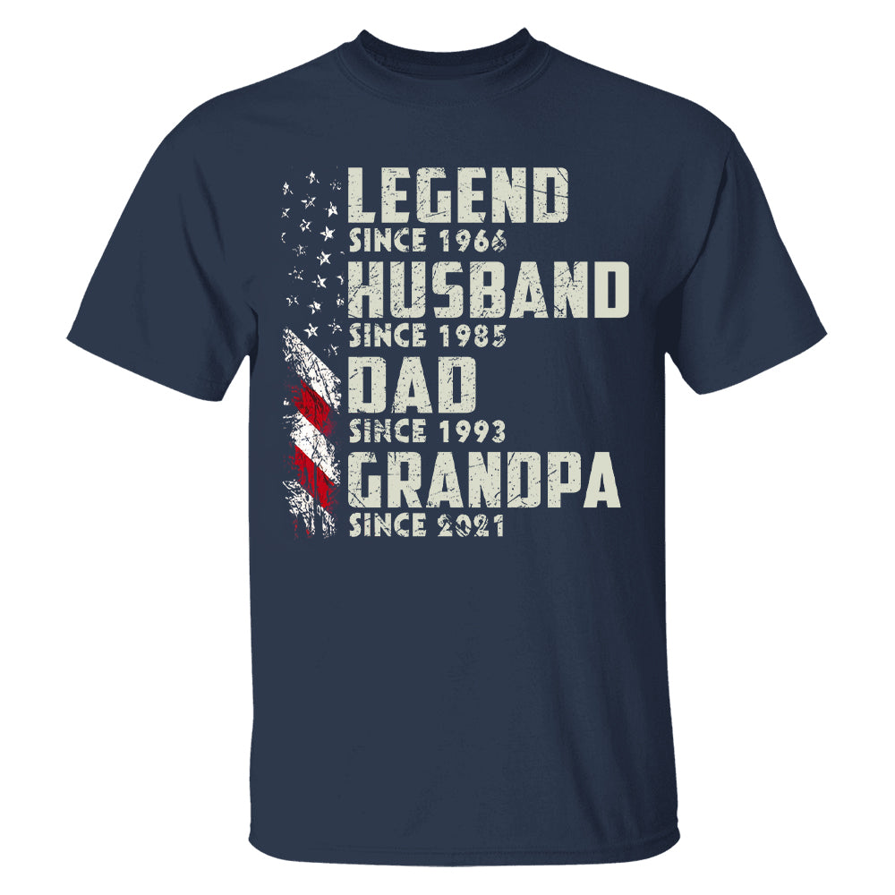 Personalized Legend Husband Dad Grandpa, Custom Father's Day Shirt With Nick Name And Year, Best Gift For Grandpa, Grandpa Tee Hv01