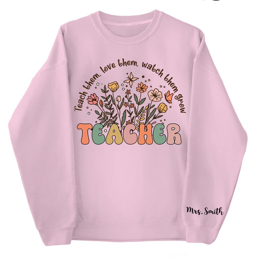 Customized Name Teacher Shirt, Personalized Teacher Shirt, Custom Teacher Shirt, Teacher Life Shirt, Teacher Sweater, Back To School Teacher