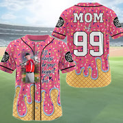 Biggest Fan Drip Baseball Jersey, Custom Photo Baseball Game Day Baseball Jersey A2110 Tu20