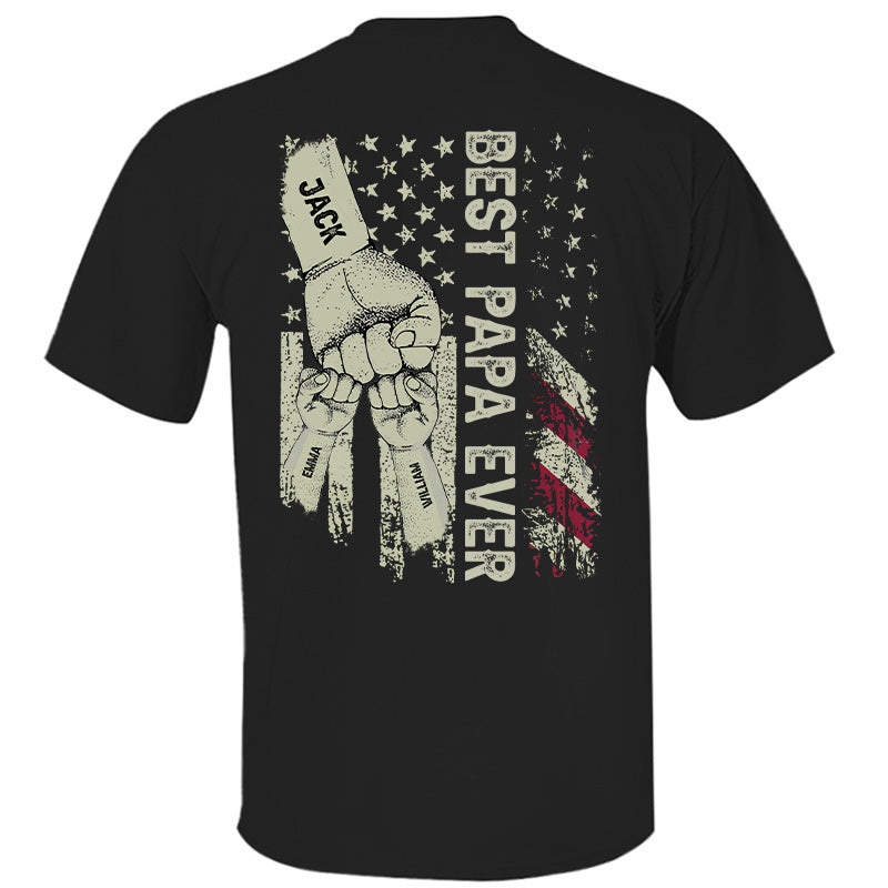 Best Dad Ever Flag, Father's Day Gift For Dad, Personalized Shirt T1807 Pt99