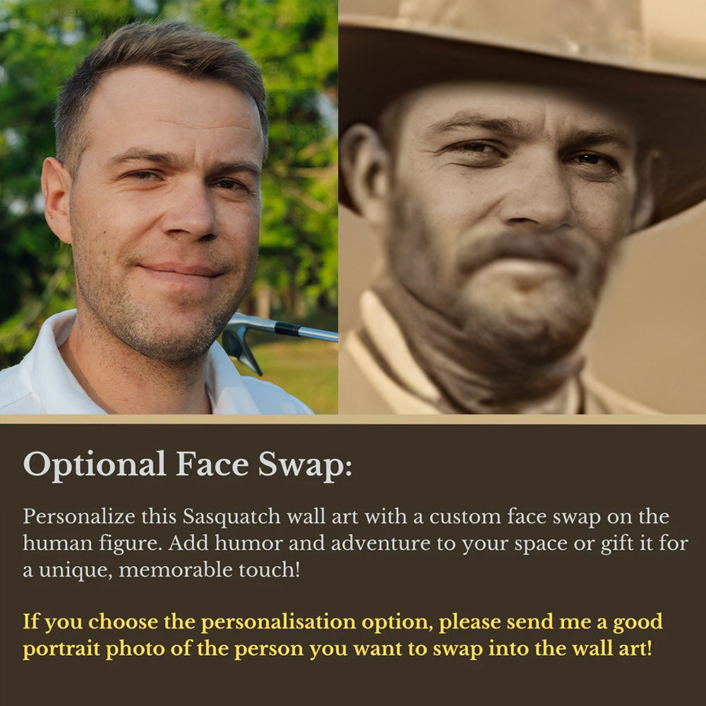 Ride a Dinosaur Like a Cowboy – Custom Face Vintage Poster