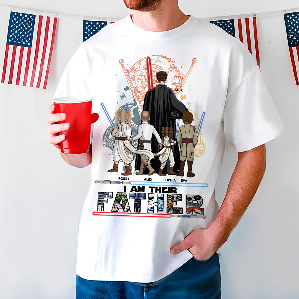 Best Dad Ever - I Am Their Father Personalized Shirt Gift For Dad - Custom Father's Day Gift 2025 New Nh00