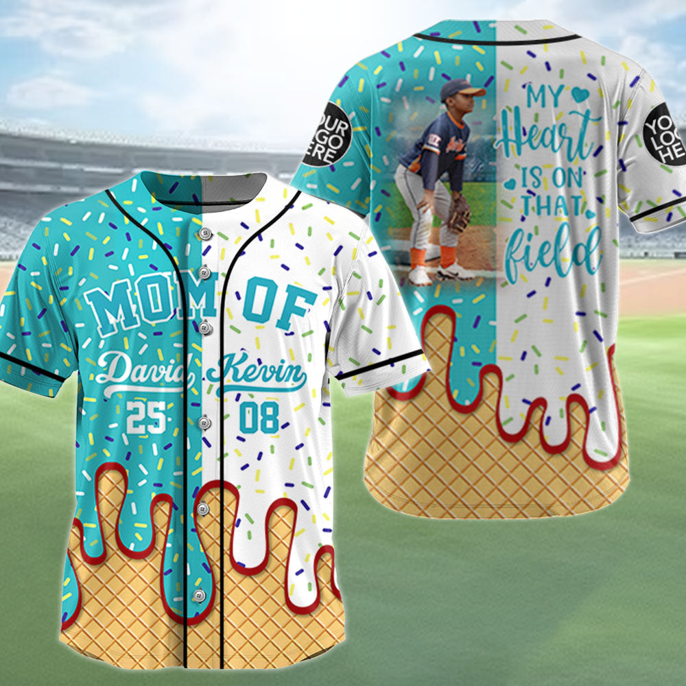 I'll Be Your Biggest Fan, Drippy Love Jersey, Custom Double Panel Baseball Jersey, Gift For Baseball Lover A2110 Pt99