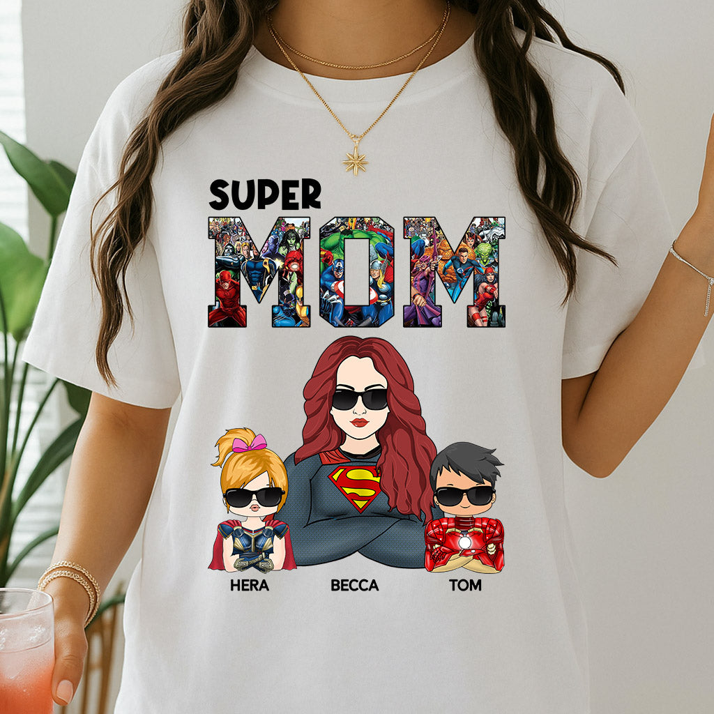 Super Mom - Personalized Shirt Gift For Mom Pt99