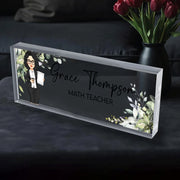 Teacher Name Plate, Personalized Name Sign Acrylic Plaque, Office Decor, Custom Desk Name Plaque, Back To School Gift For Teacher, Office Decor Nh00