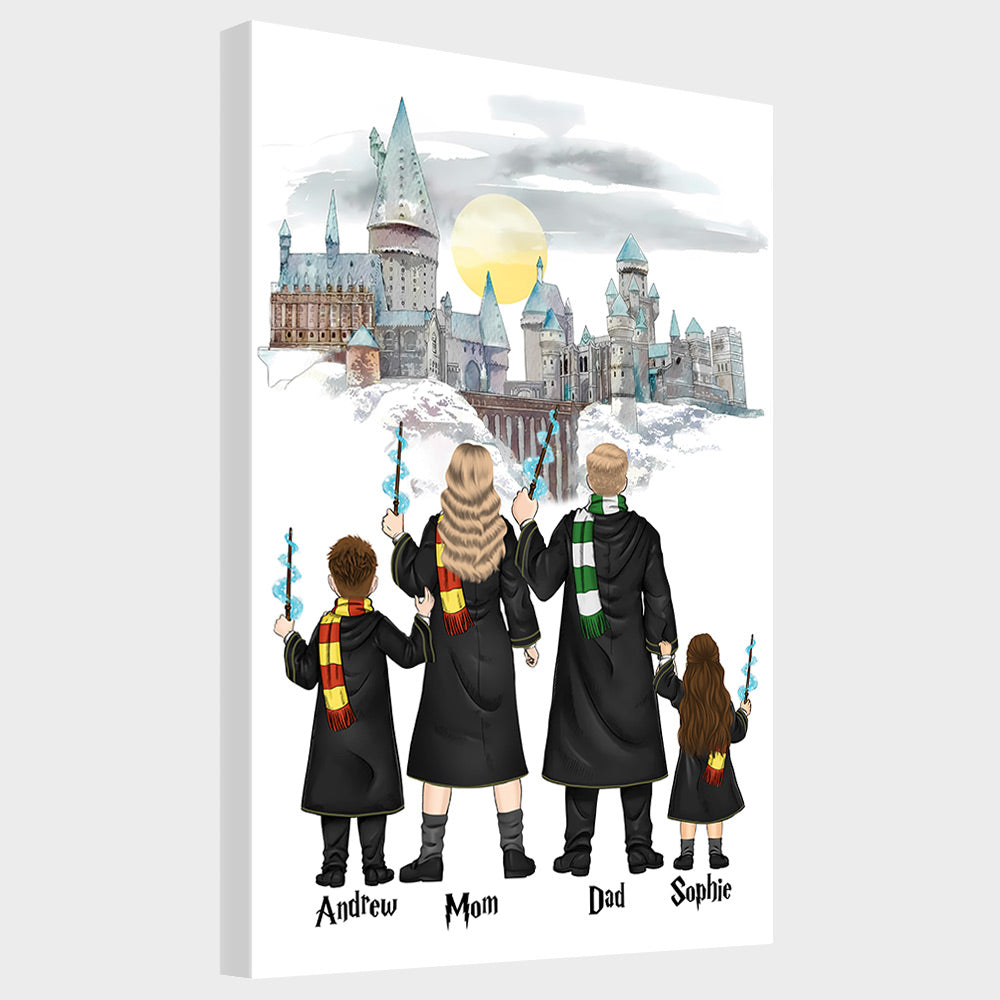 Personalized Wizard School Gift for Family - Personalized Poster Canvas DO98
