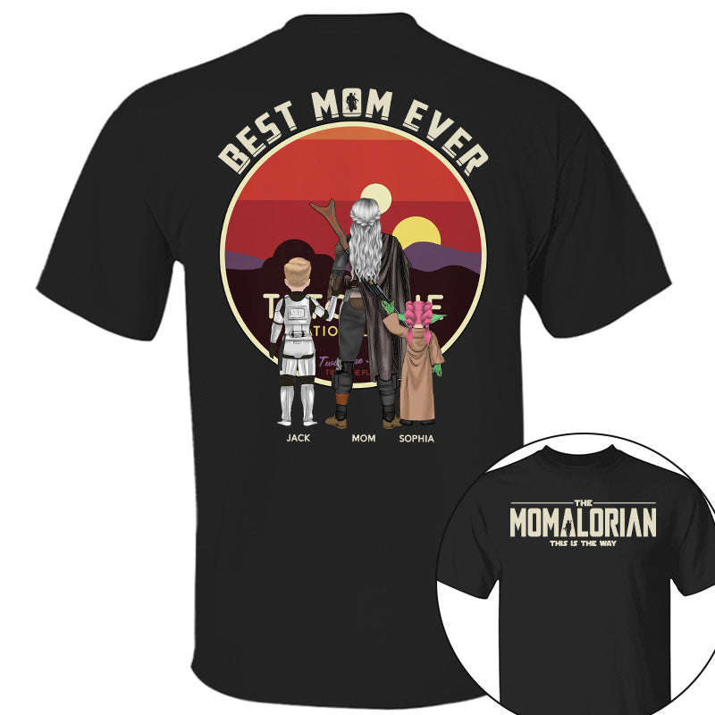 The Mamalorian This Is The Way - Personalized Tatooine Sunset Background Shirt Gift For Mom Pt99