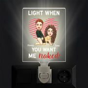 Light When You Want Me Naked Couple Acrylic Night Light - Personalized Gift For Couple Tu20