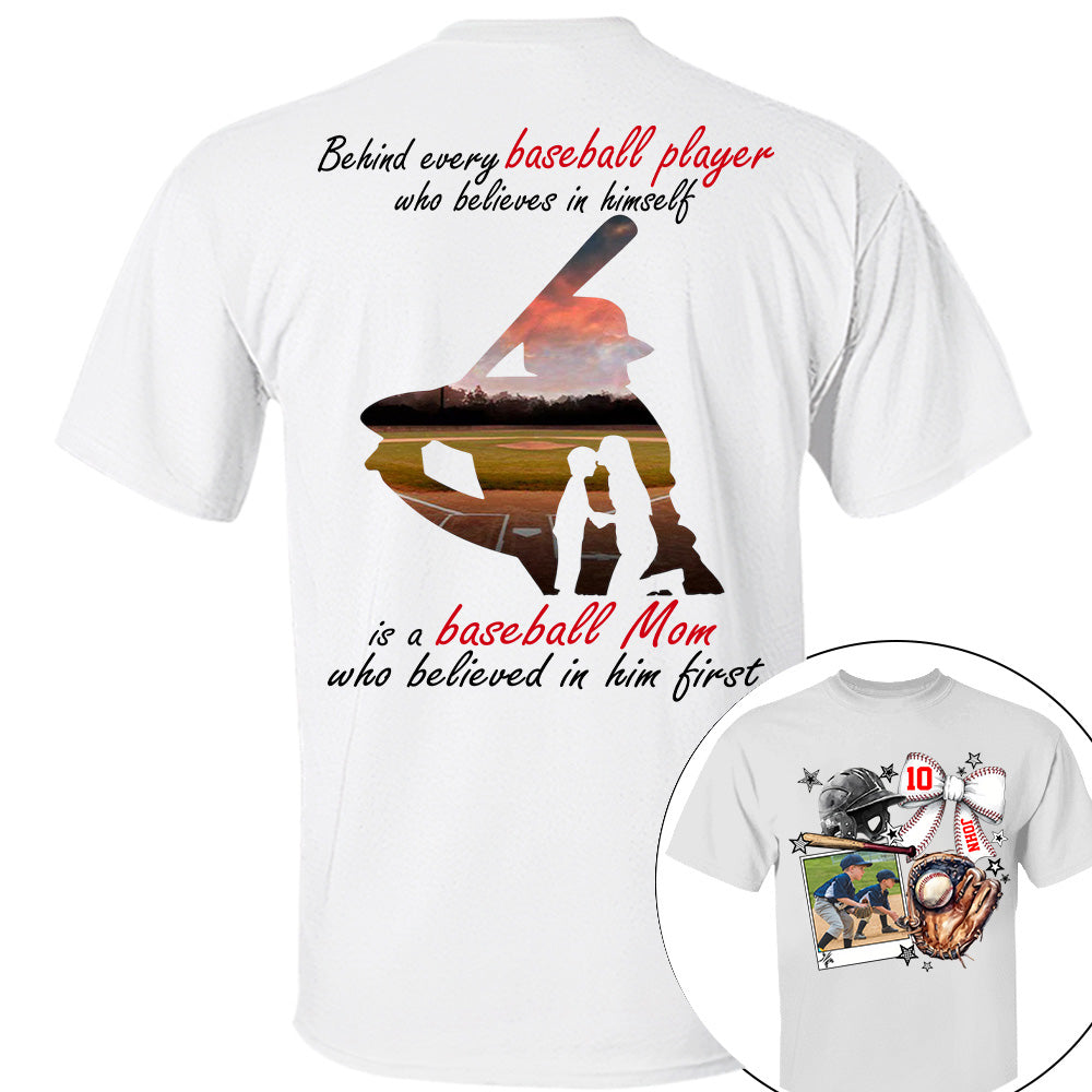 Baseball Mom Shirt, Custom Photo Baseball Shirt, Gift For Baseball Lover A2110 - NV01