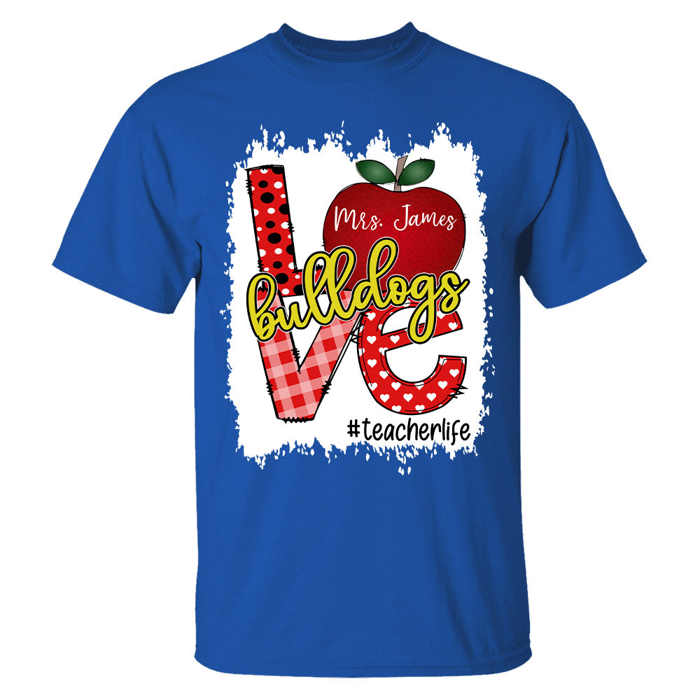 Presonalized Shirt Love Mascot School, Custom Hashtags Shirt, Gifts For Teacher T1807 Tu20