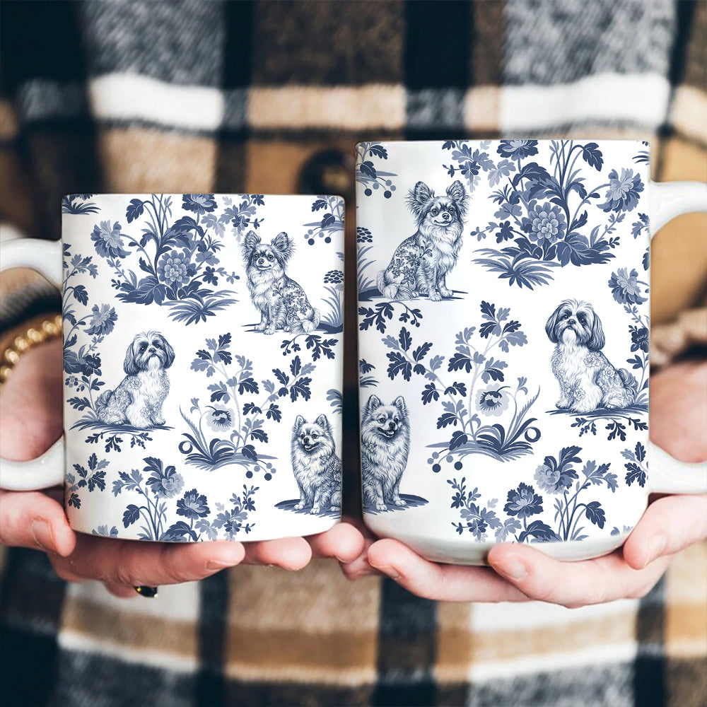 Dog Lover French Style Gift Toile De Jouy Chinoiseries, Personalized Mug T1807 Hv01