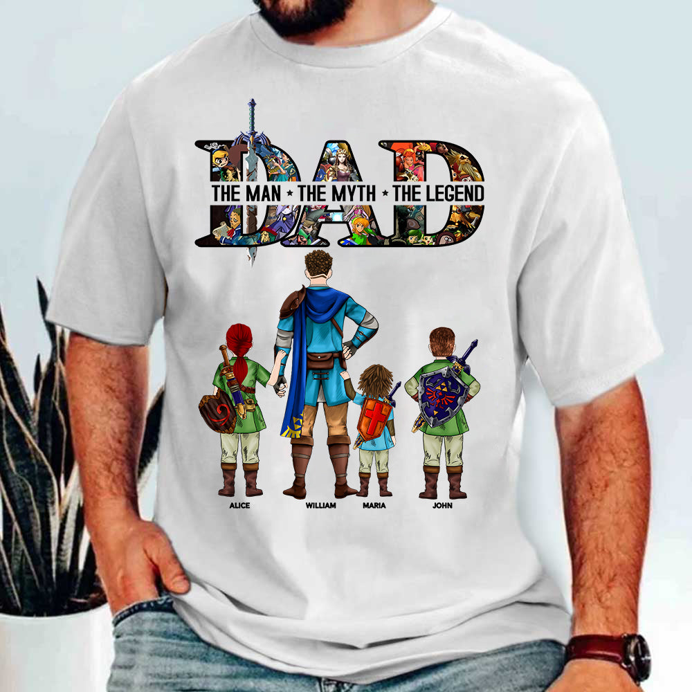 Dad The Man The Myth The Legend, Gift For Dad, Personalized Shirt T1807