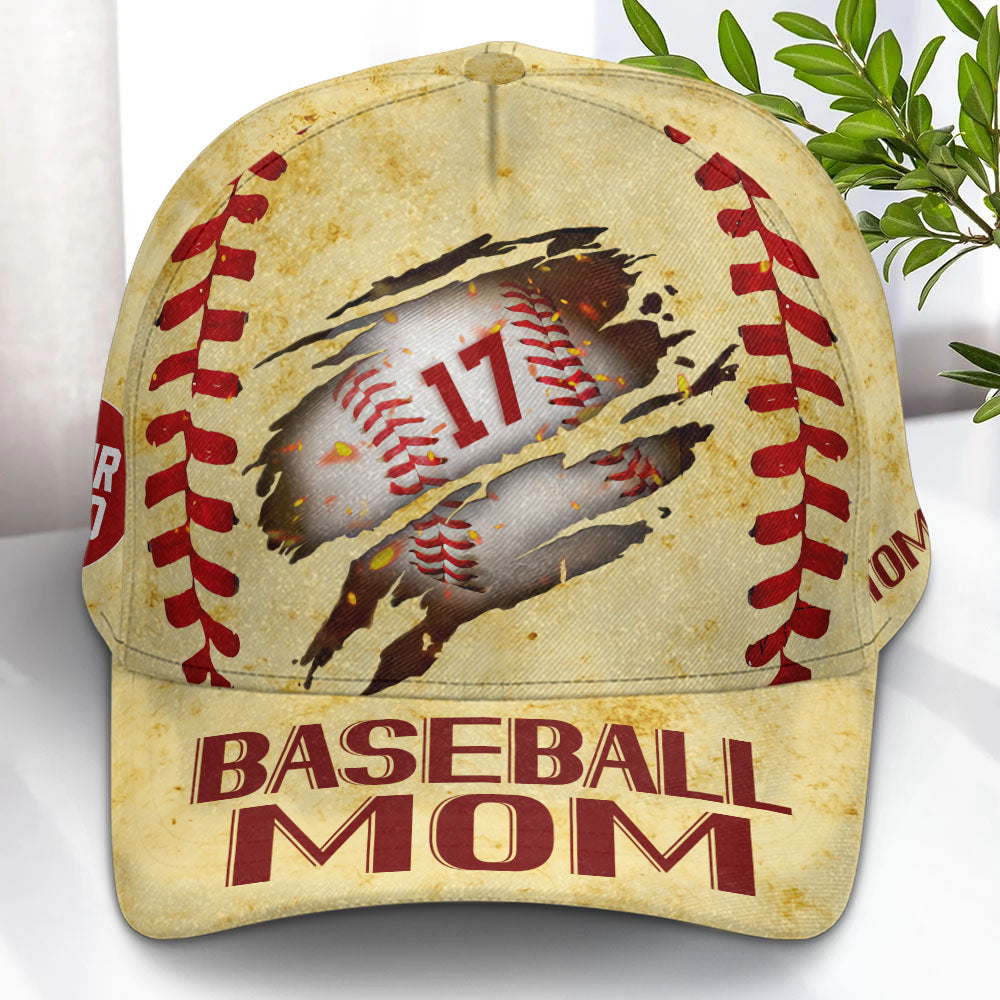 Pesonalized Baseball Cap, Baseball Mom Cap Gift For Baseball Lover A2110 Pt99