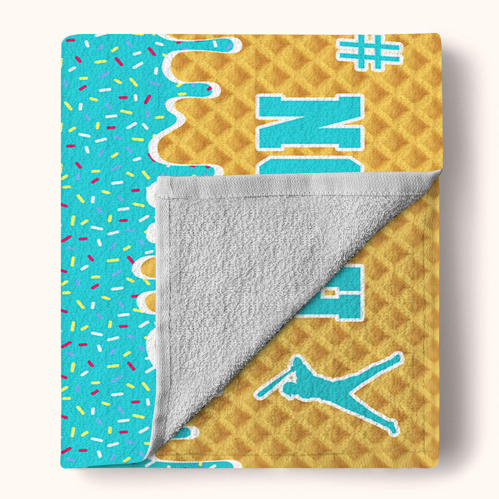 Personalized Ice Cream Drip Baseball Beach Towel For Boys, Drip Beach Towel, Pool Towel, Team Gift, Youth Baseball Gift Hv01