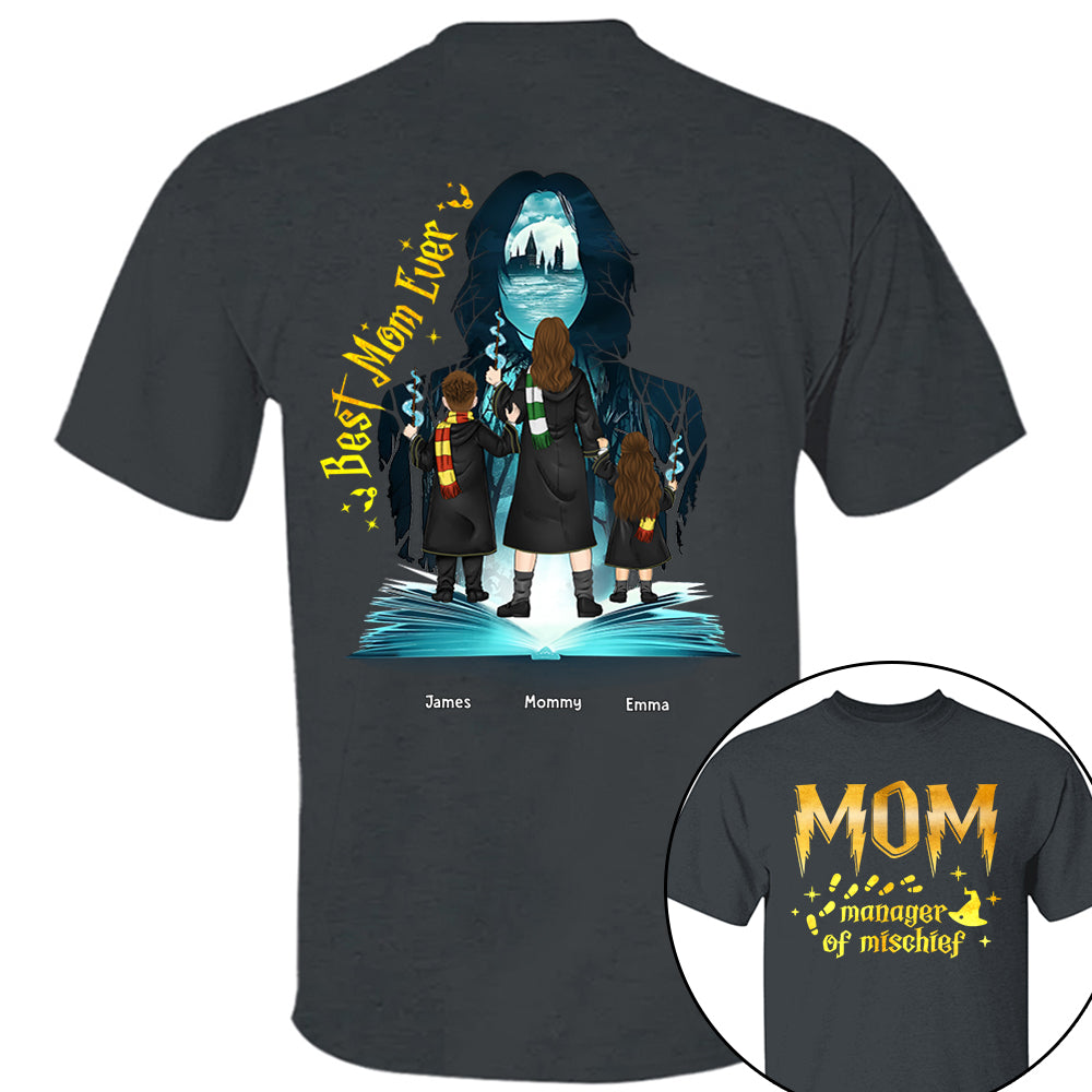 Personalized Magical Mom Manager of Mischief Wizard Mom Shirt - N3005 VH01