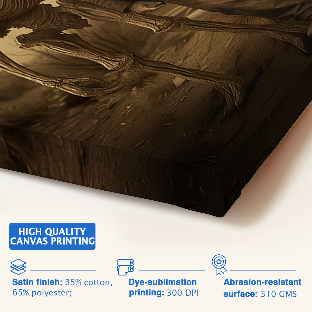 Custom Face Man & Alien Poster – Aliens Saw Me But Nobody Believed Vintage 19th Century Wall Art Print Tu20