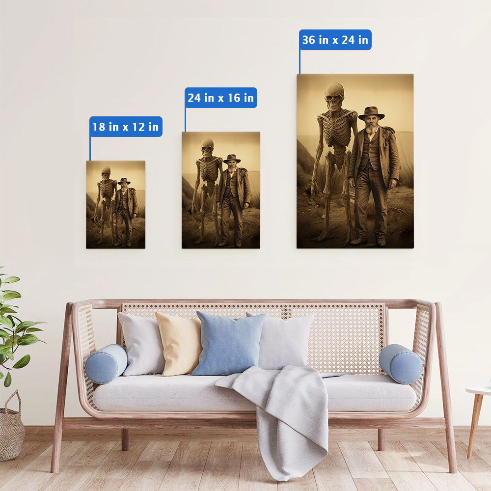 Custom Face Man & Alien Poster – Aliens Saw Me But Nobody Believed Vintage 19th Century Wall Art Print Tu20