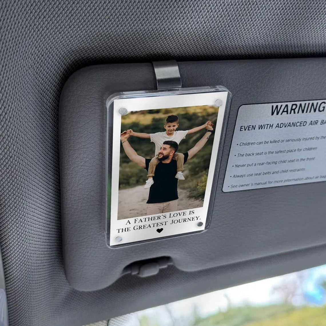 Dad Gifts Custom Photo Car Visor Clip Personalized Father's Day Gift for Him Unique Gift for Dad from Son or Daughter Sentimental Keepsake Pt99