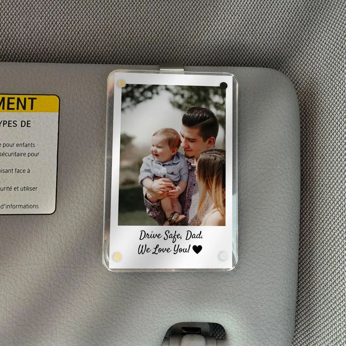 Dad Gifts Custom Photo Car Visor Clip Personalized Father's Day Gift for Him Unique Gift for Dad from Son or Daughter Sentimental Keepsake Pt99