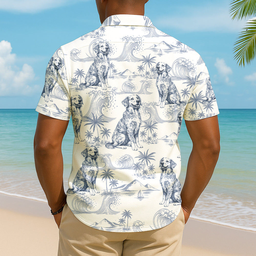 Custom Dog Breeds Toile De Jouy Style, Personalized Hawaiian Shirt T1807 Hv01