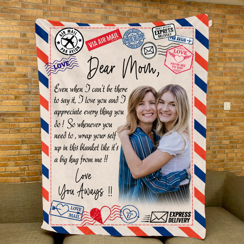 Custom Photo Blanket, Happy Mother's Day,  Gifts For Mom A2110 Li29