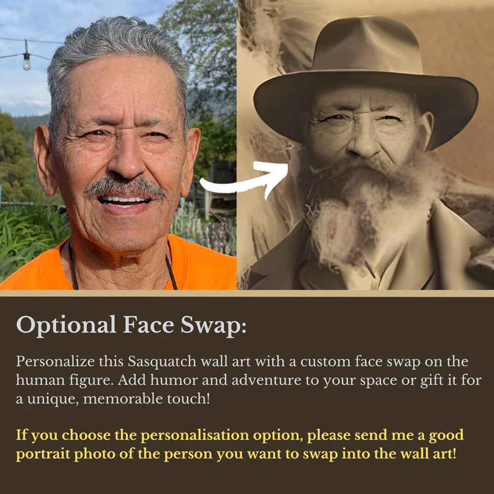 Personalized All Over Print Shirt Bigfoot Print Mystery Wall Art 19th Century, Bigfoot Saw Me But Nobody Believes Him - Gift For Bigfoot Lover Do98