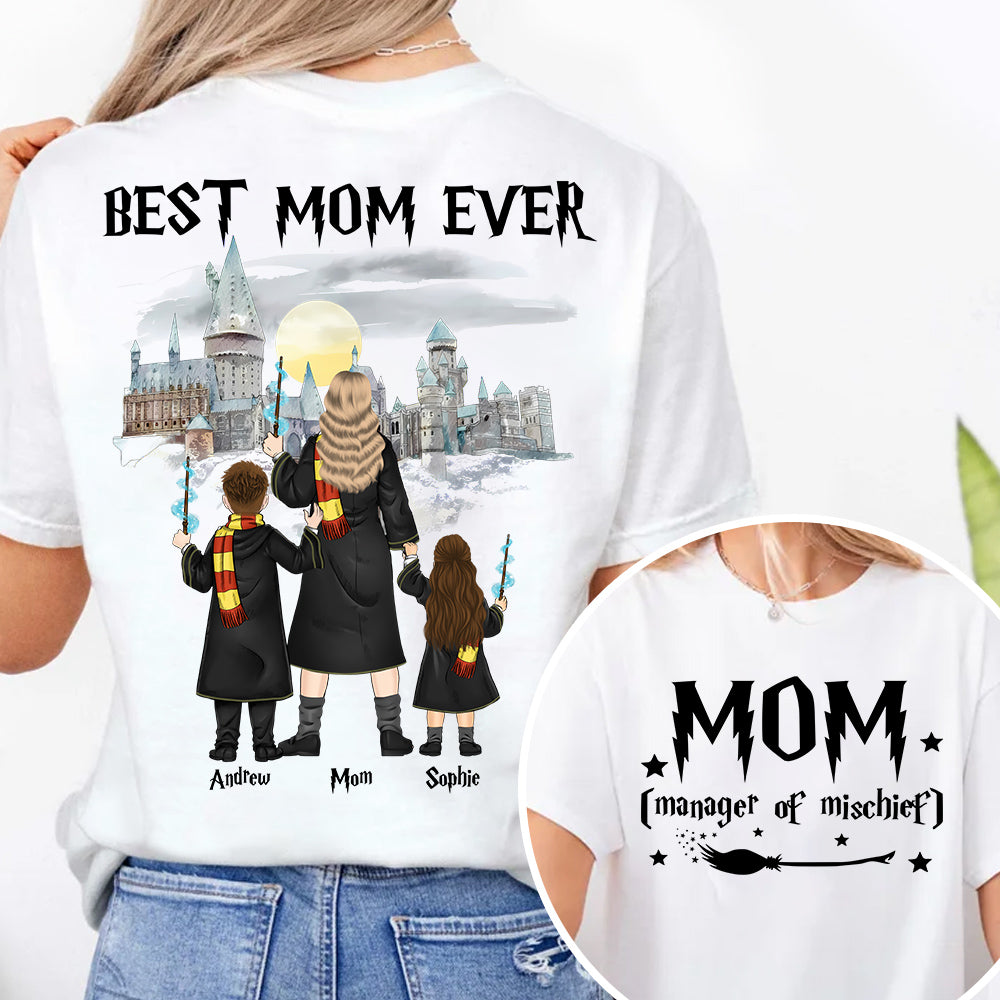 Mom Manager of Mischief, Best Mom Ever Wizard School - Personalized Shirt For Mom DO98