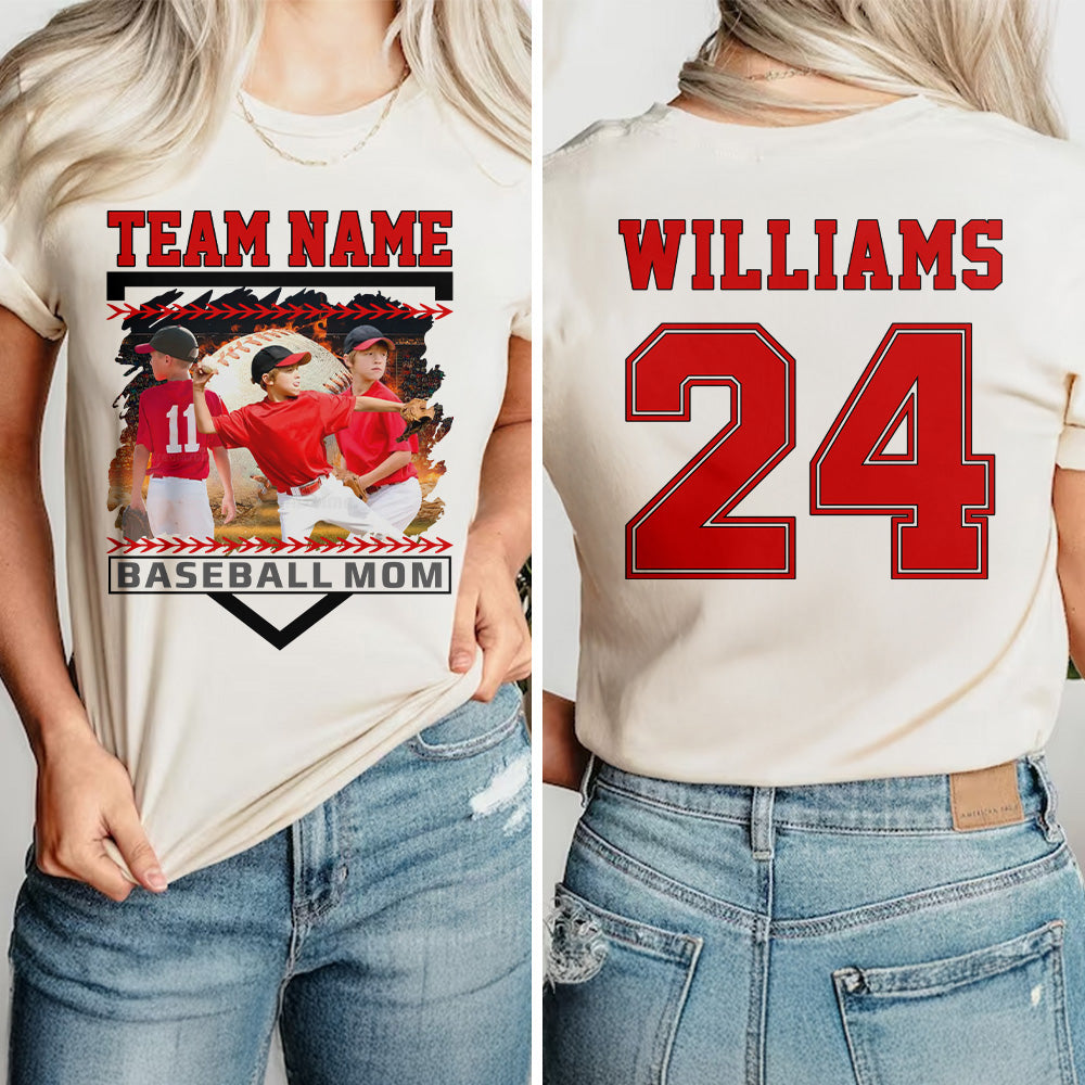 Custom Photo Baseball Mom Shirts Gift For Baseball Lovers - Personalized Gift For Baseball Mom Tu24