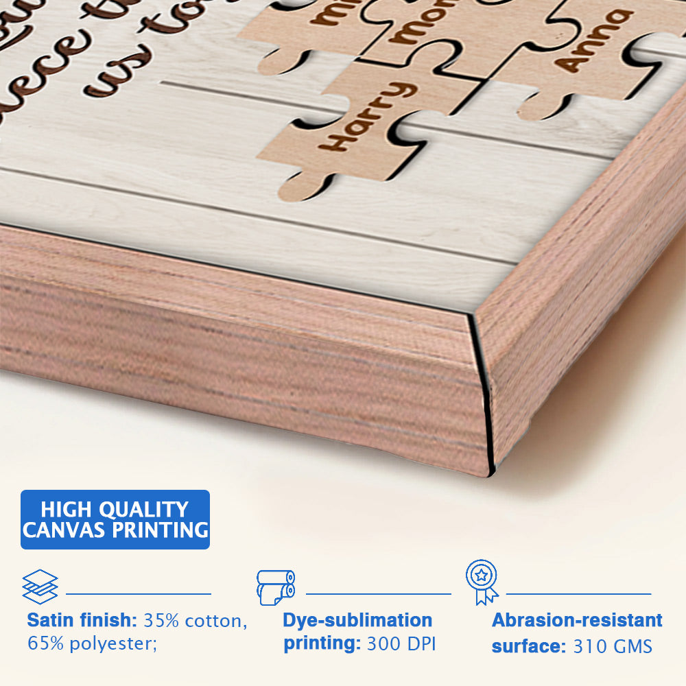 Puzzle Canvas Mom You Are The Piece That Holds Us Together Personalized Canvas Gift For Mother Grandma Do98