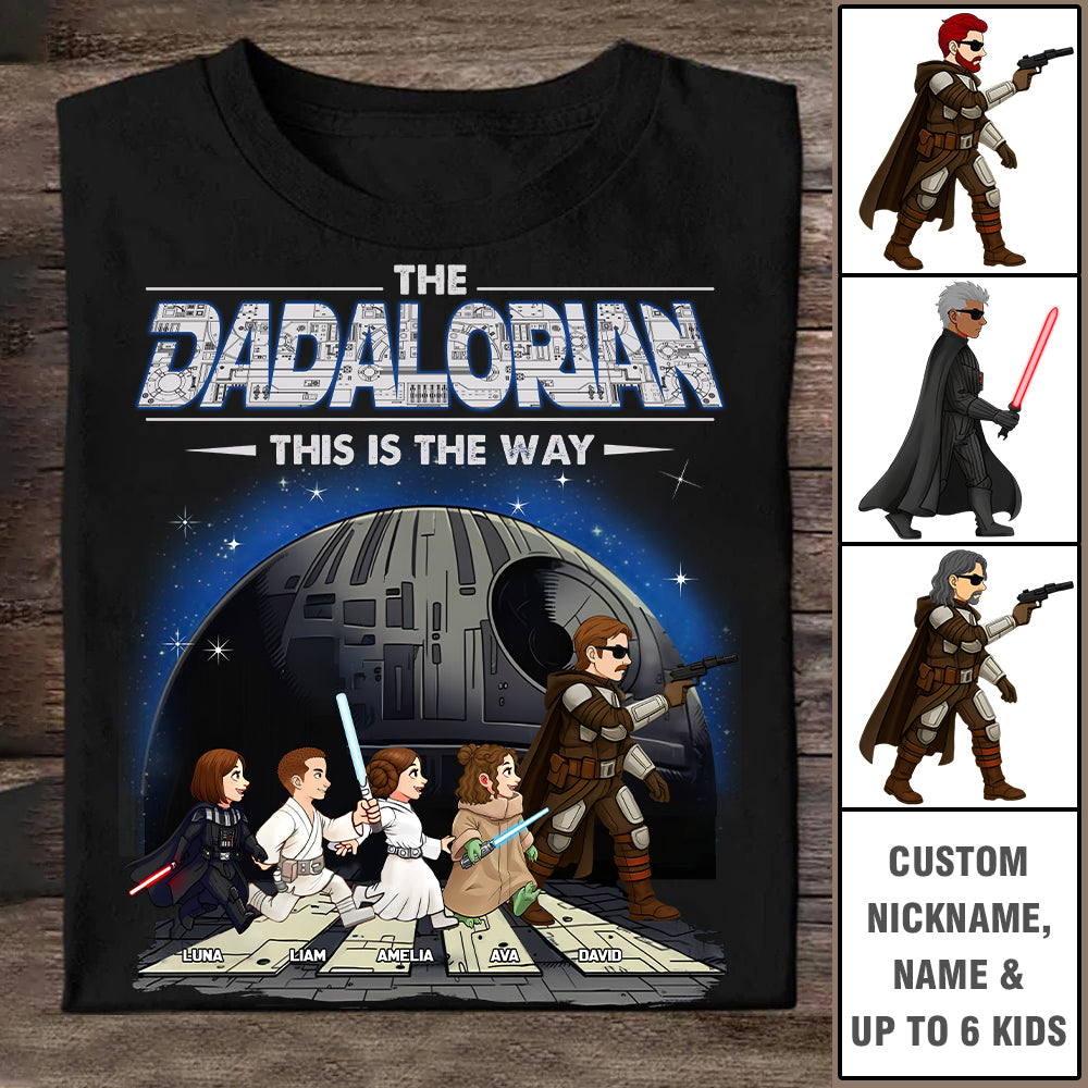 The Dadalorian This Is The Way - Personalized Shirt Gift For Dad Vr2