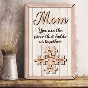 Puzzle Canvas Mom You Are The Piece That Holds Us Together Personalized Canvas Gift For Mother Grandma Do98