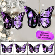 Your Wings were ready But my Heart was not, Personalized Acrylic Ornament Memorial Gifts, Remembrance Gifts, Nickname Date & Art can be changed, Made By Acrylic And One Side Print