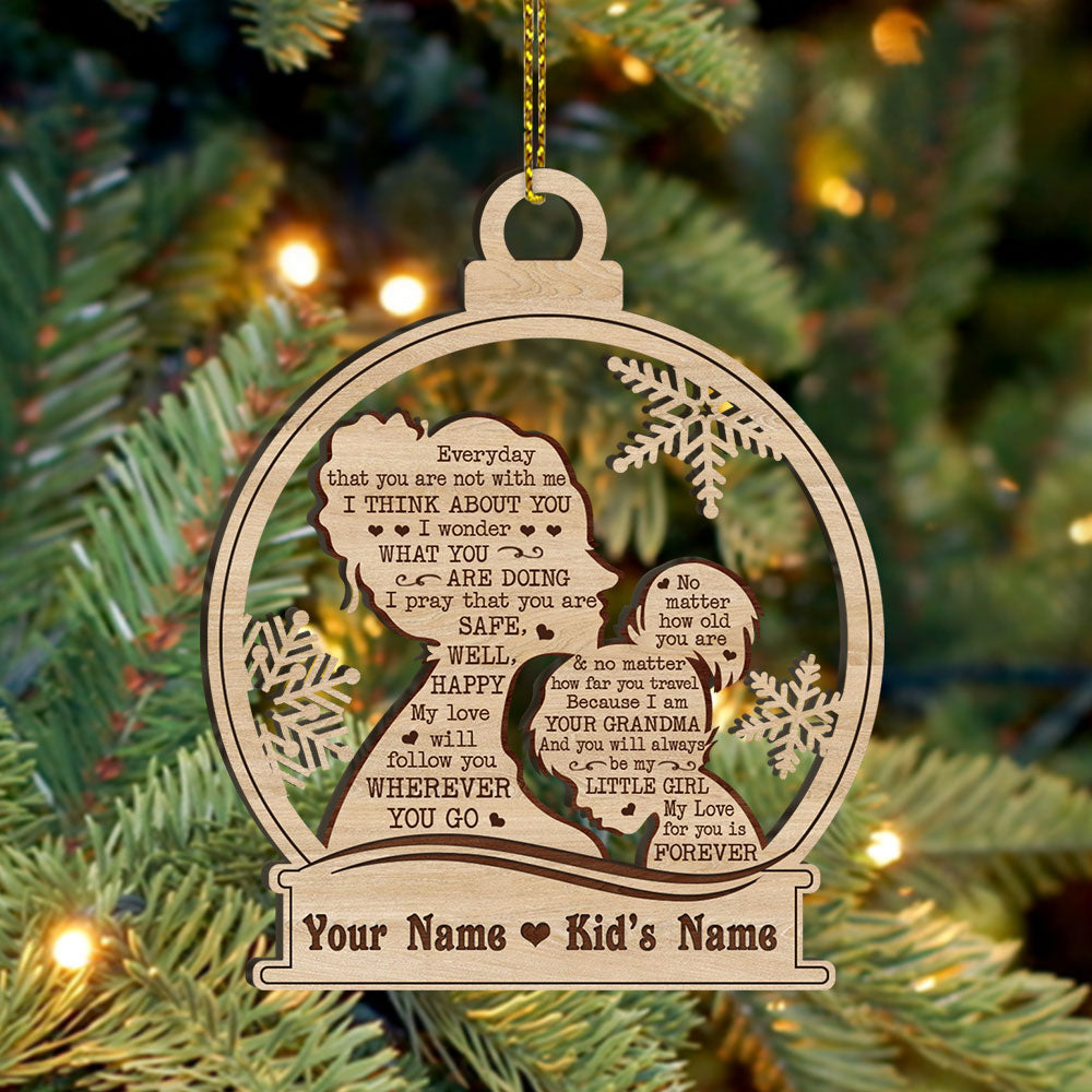 Everyday That You Are Not With Me Wood Ornament For Your Beloved Girl, Name Can Be Changed TRHN, Made By Wood And One Side Print